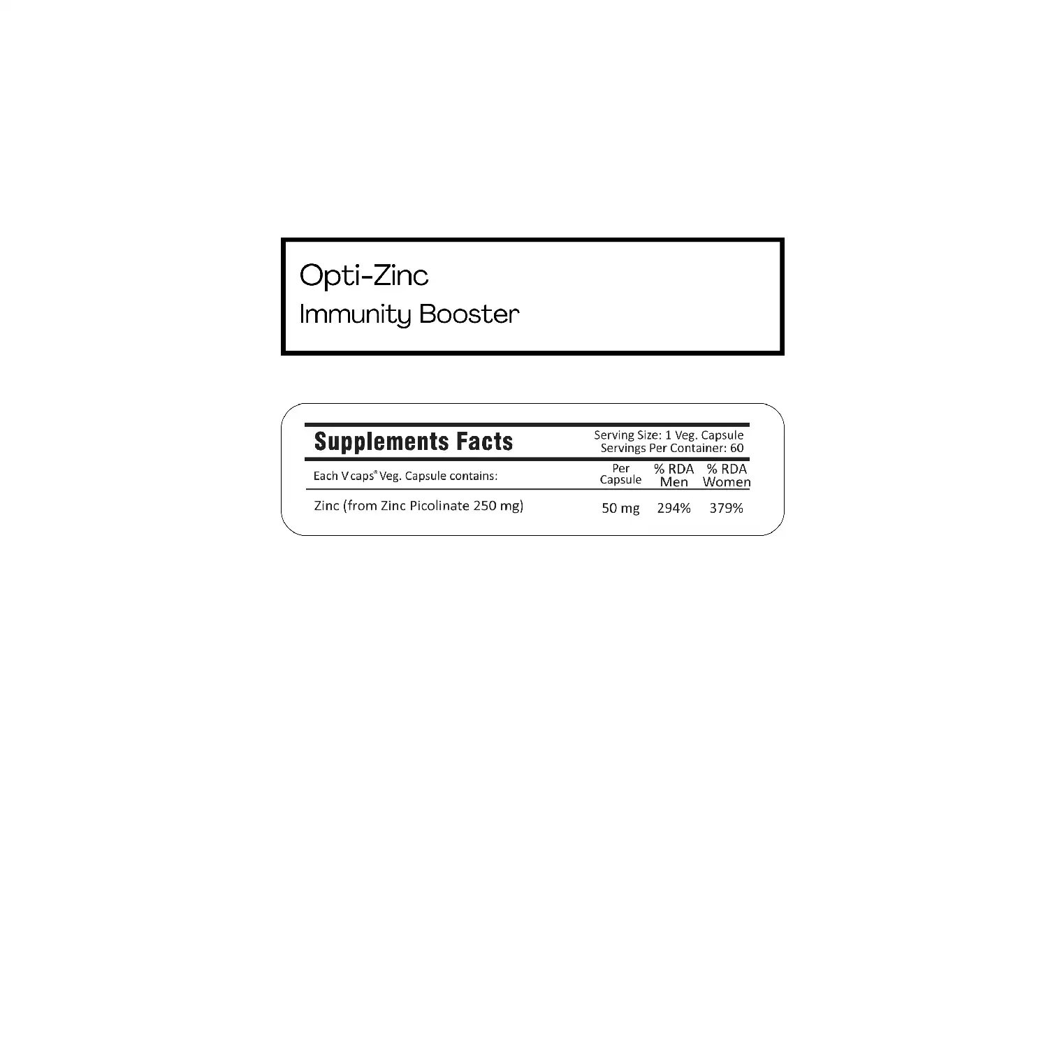 FM Nutrition Opti-Zinc, Zinc picolinate, 60 Veg Capsules - Image 3